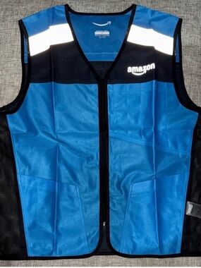 Amazon Blue and Black Reflective Safety Vest